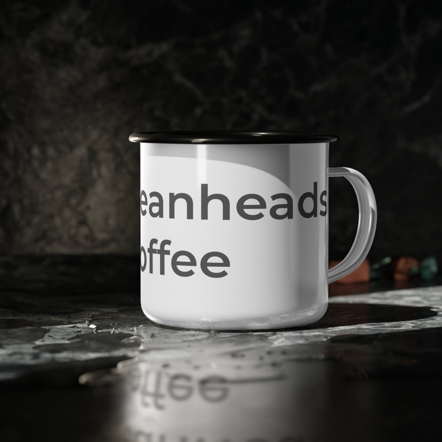 Enamel Camp Cup — Beanhead Coffee Logo Mug