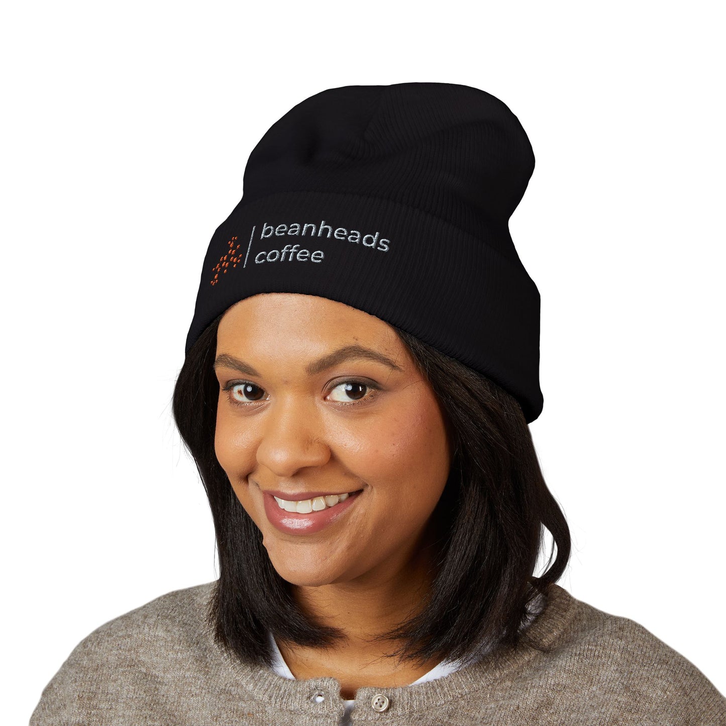 Beanie — Embroidered "beanheads coffee" Logo Cuffed Beanie