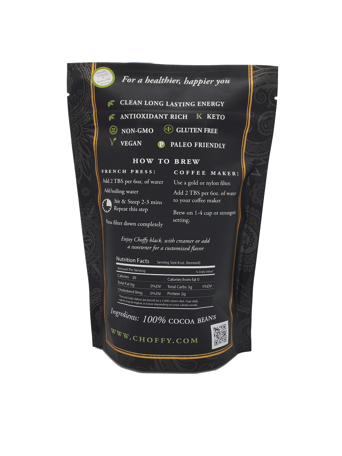Ecuador Dark Roast Choffy Brewed Cacao