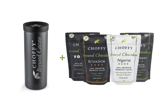 Choffy Brewed Cacao - Dark Roast Starter Kit