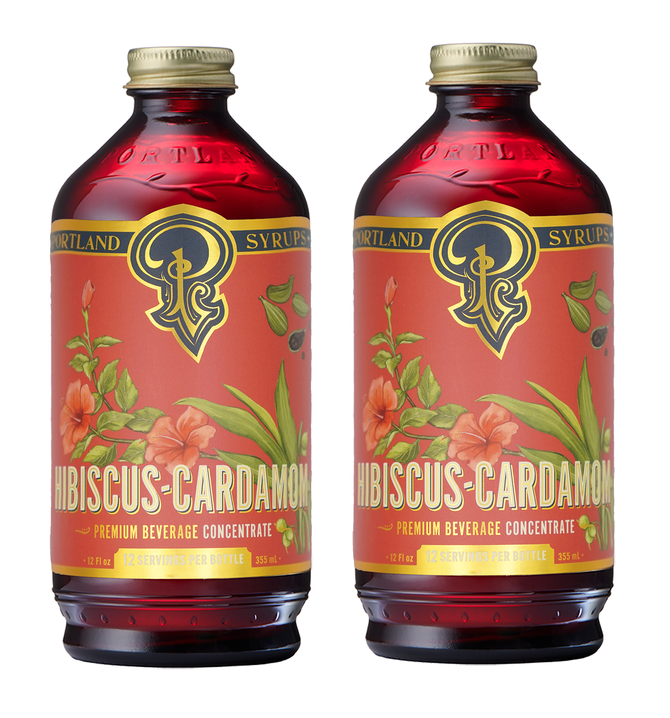 Hibiscus Cardamom Syrup two-pack